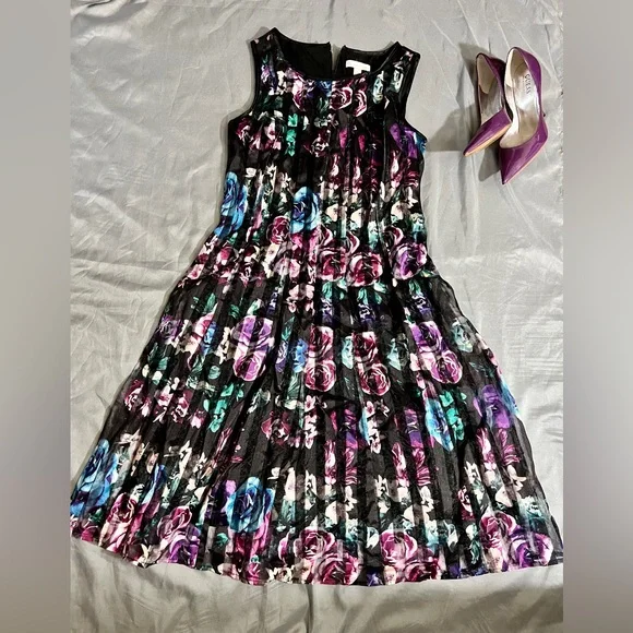 Dress Barn Dresses | Dress Barn Ladies Sleeveless Dress | Color: Black/Purple | Size: 4 | Marlenrodrig12's Closet Dress Barn Dresses | Dress Barn Ladies Sleeveless Dress | Color: Black/Purple | Size: 4 | Marlenrodrig12's Closet